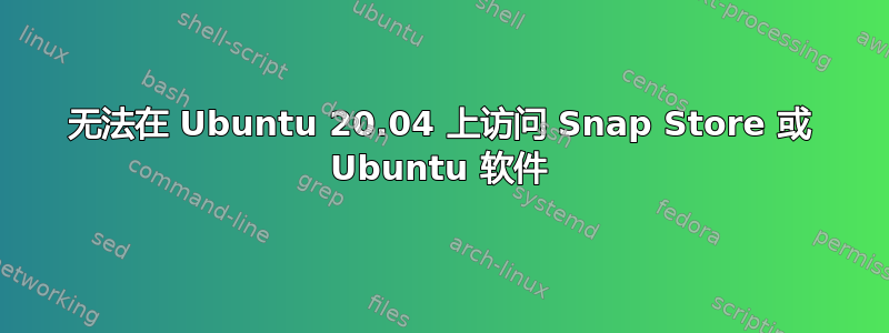 无法在 Ubuntu 20.04 上访问 Snap Store 或 Ubuntu 软件