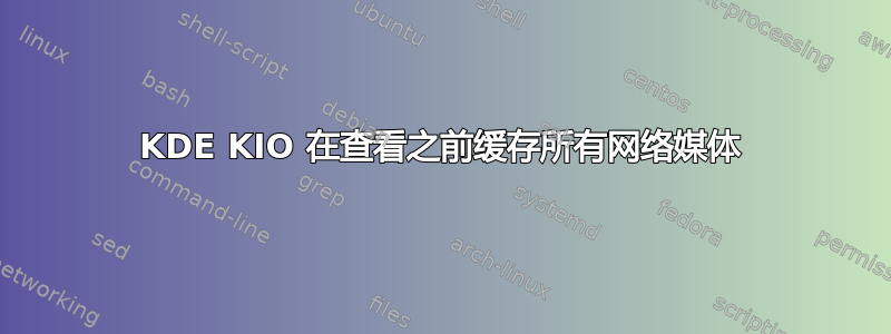 KDE KIO 在查看之前缓存所有网络媒体