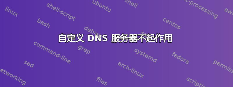 自定义 DNS 服务器不起作用