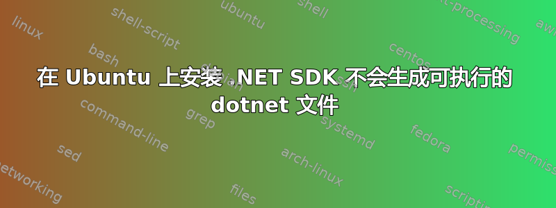 在 Ubuntu 上安装 .NET SDK 不会生成可执行的 dotnet 文件