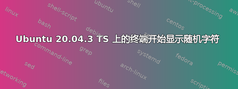 Ubuntu 20.04.3 TS 上的终端开始显示随机字符