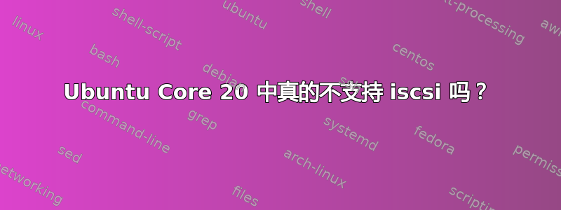 Ubuntu Core 20 中真的不支持 iscsi 吗？