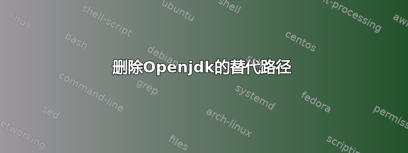 删除Openjdk的替代路径