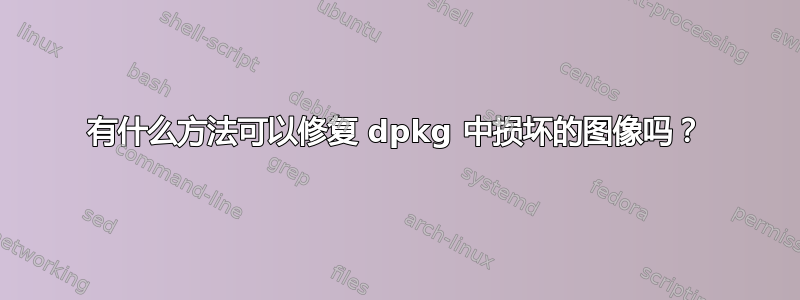 有什么方法可以修复 dpkg 中损坏的图像吗？