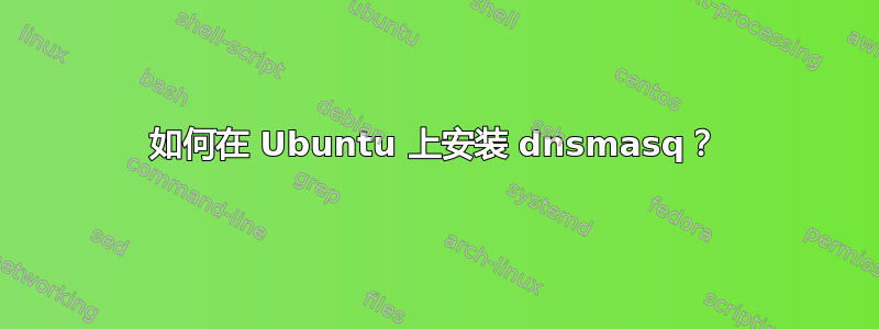 如何在 Ubuntu 上安装 dnsmasq？