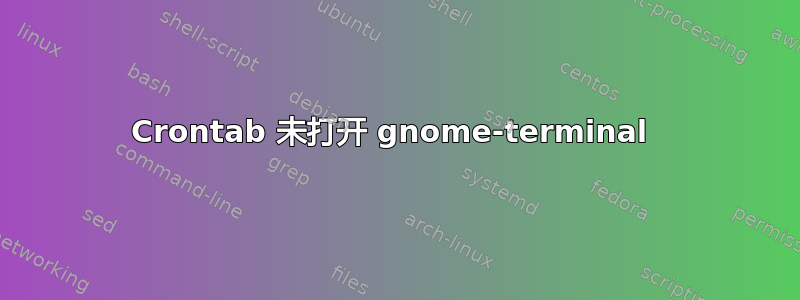 Crontab 未打开 gnome-terminal 