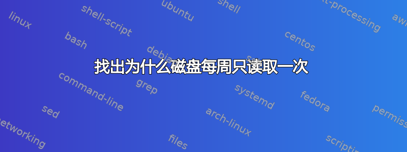 找出为什么磁盘每周只读取一次