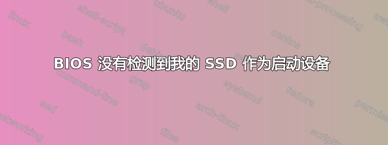 BIOS 没有检测到我的 SSD 作为启动设备