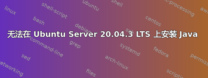 无法在 Ubuntu Server 20.04.3 LTS 上安装 Java