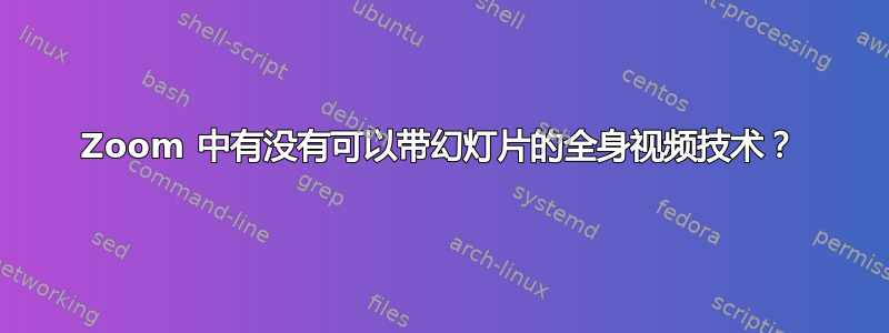 Zoom 中有没有可以带幻灯片的全身视频技术？