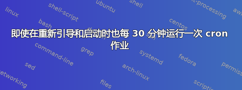 即使在重新引导和启动时也每 30 分钟运行一次 cron 作业