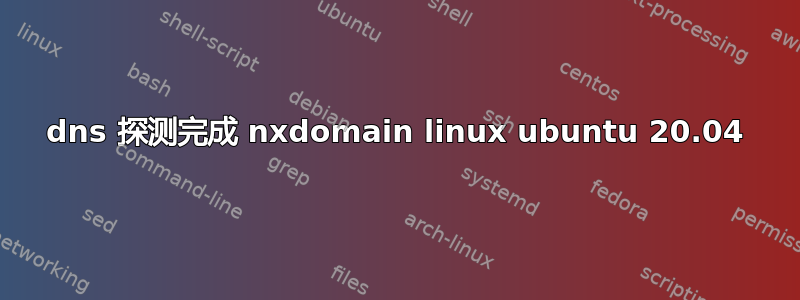 dns 探测完成 nxdomain linux ubuntu 20.04