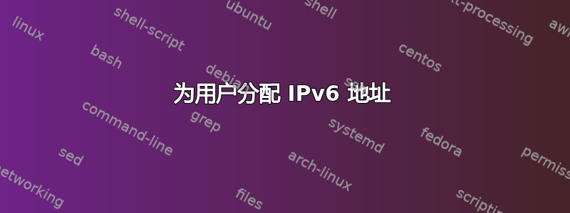 为用户分配 IPv6 地址