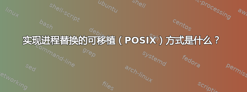 实现进程替换的可移植（POSIX）方式是什么？