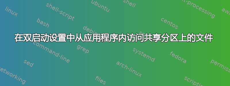 在双启动设置中从应用程序内访问共享分区上的文件