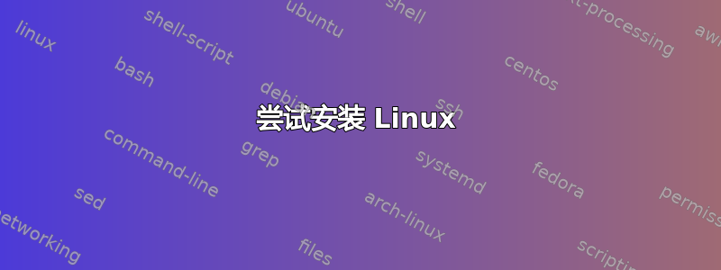 尝试安装 Linux