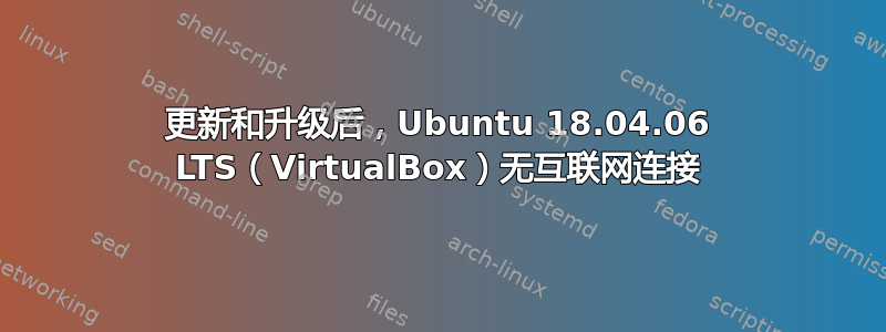 更新和升级后，Ubuntu 18.04.06 LTS（VirtualBox）无互联网连接