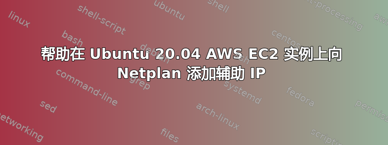 帮助在 Ubuntu 20.04 AWS EC2 实例上向 Netplan 添加辅助 IP