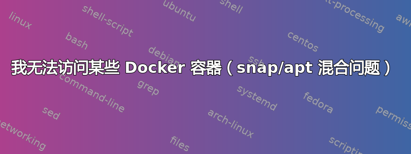 我无法访问某些 Docker 容器（snap/apt 混合问题）