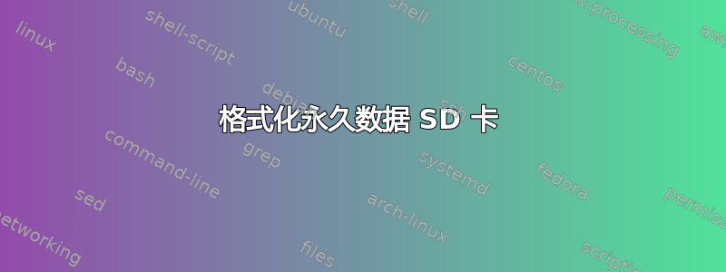 格式化永久数据 SD 卡