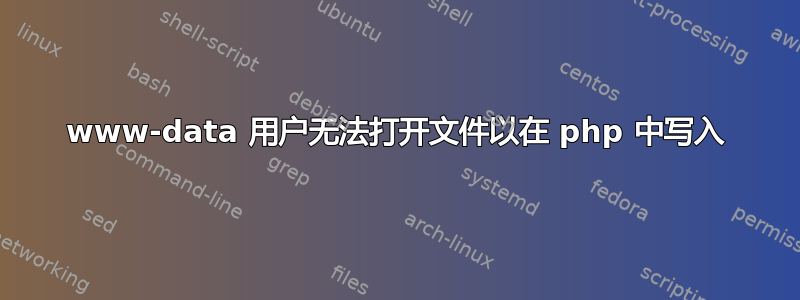 www-data 用户无法打开文件以在 php 中写入