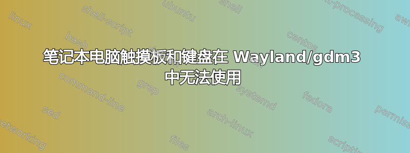 笔记本电脑触摸板和键盘在 Wayland/gdm3 中无法使用