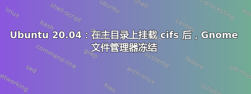 Ubuntu 20.04：在主目录上挂载 cifs 后，Gnome 文件管理器冻结