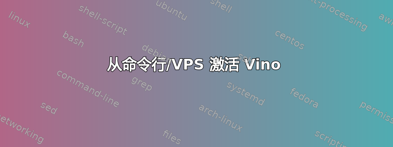 从命令行/VPS 激活 Vino