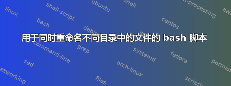 用于同时重命名不同目录中的文件的 bash 脚本