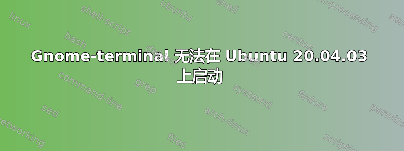 Gnome-terminal 无法在 Ubuntu 20.04.03 上启动