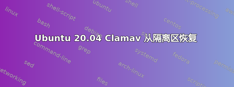 Ubuntu 20.04 Clamav 从隔离区恢复