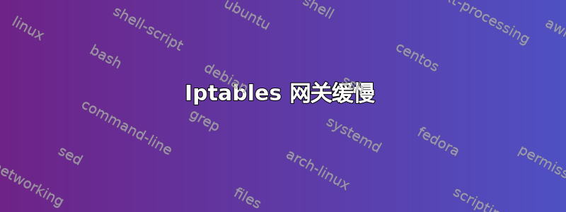 Iptables 网关缓慢