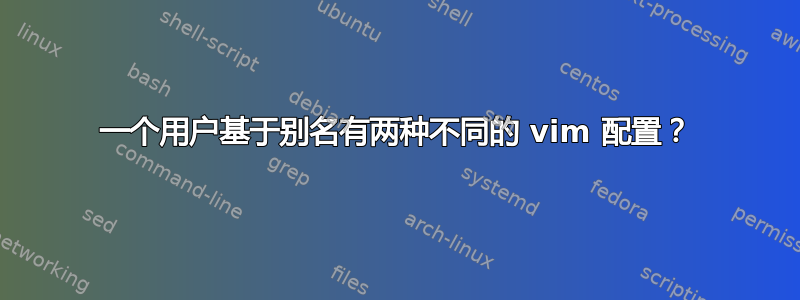 一个用户基于别名有两种不同的 vim 配置？