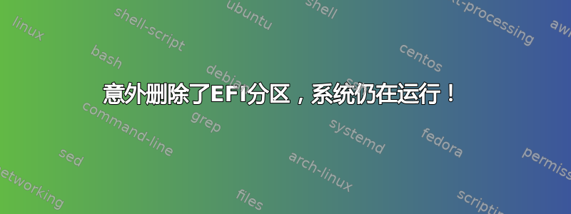 意外删除了EFI分区，系统仍在运行！