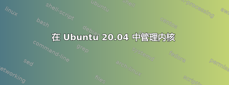 在 Ubuntu 20.04 中管理内核