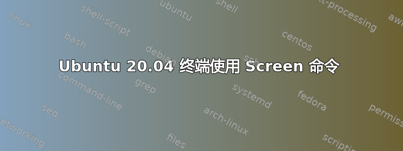 Ubuntu 20.04 终端使用 Screen 命令