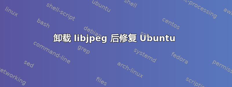 卸载 libjpeg 后修复 Ubuntu