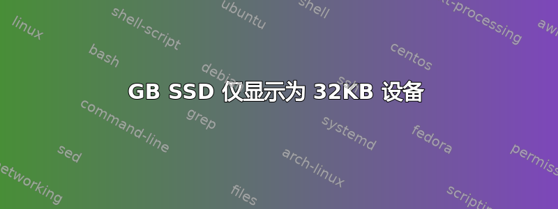 240GB SSD 仅显示为 32KB 设备