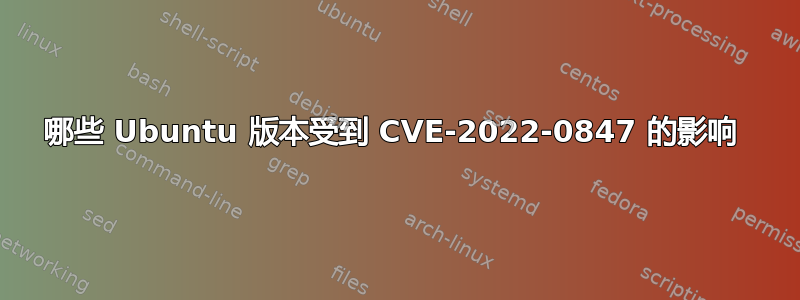 哪些 Ubuntu 版本受到 CVE-2022-0847 的影响 