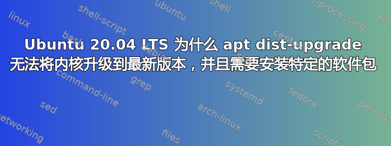 Ubuntu 20.04 LTS 为什么 apt dist-upgrade 无法将内核升级到最新版本，并且需要安装特定的软件包 