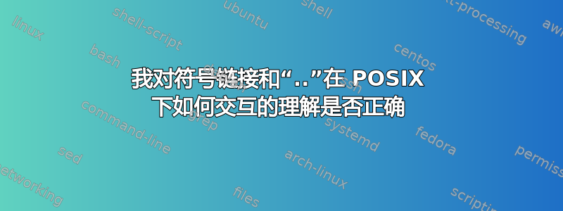 我对符号链接和“..”在 POSIX 下如何交互的理解是否正确