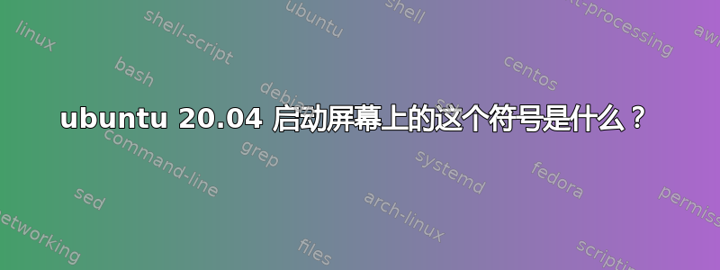 ubuntu 20.04 启动屏幕上的这个符号是什么？