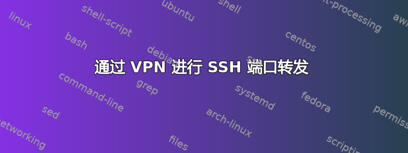 通过 VPN 进行 SSH 端口转发