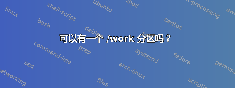 可以有一个 /work 分区吗？