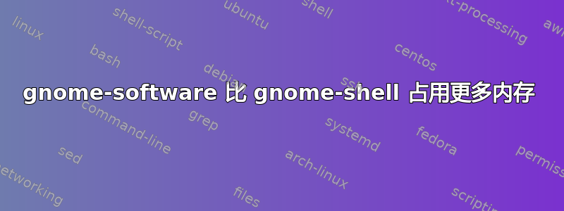 gnome-software 比 gnome-shell 占用更多内存