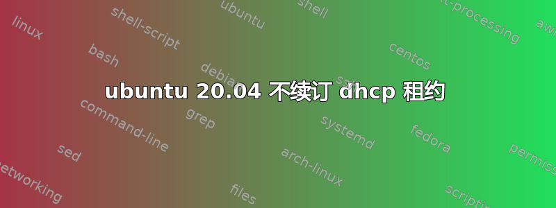 ubuntu 20.04 不续订 dhcp 租约