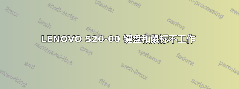 LENOVO S20-00 键盘和鼠标不工作