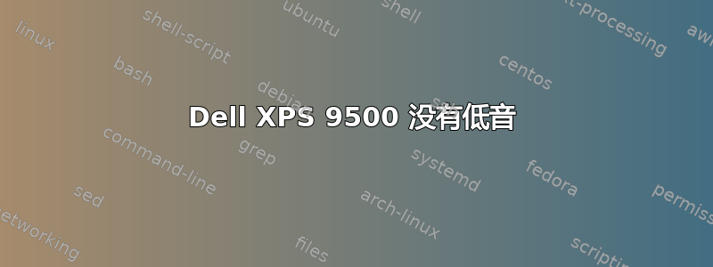 Dell XPS 9500 没有低音