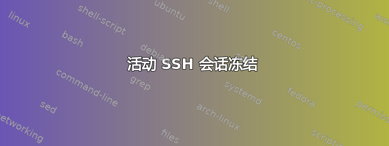 活动 SSH 会话冻结