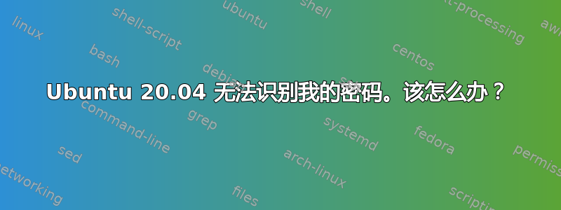 Ubuntu 20.04 无法识别我的密码。该怎么办？